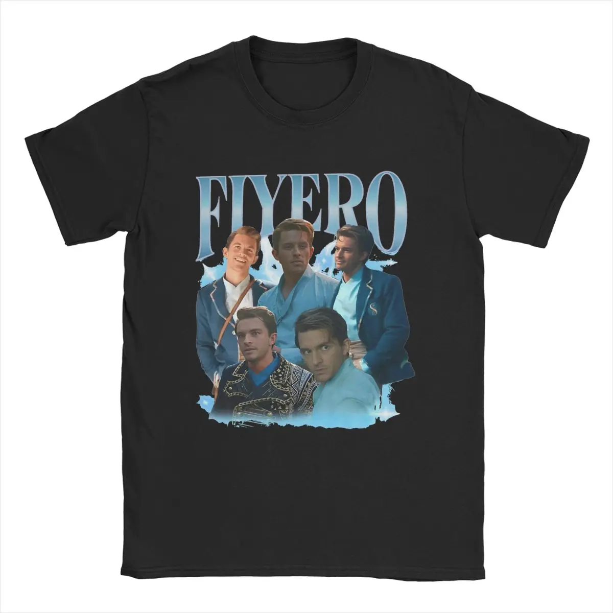 Men's T-Shirt Jonathan Bailey Fiyero Retro Bootleg 90s Wicked Movie Cotton Tee Shirt Short Sleeve T Shirts Crewneck Tops Graphic