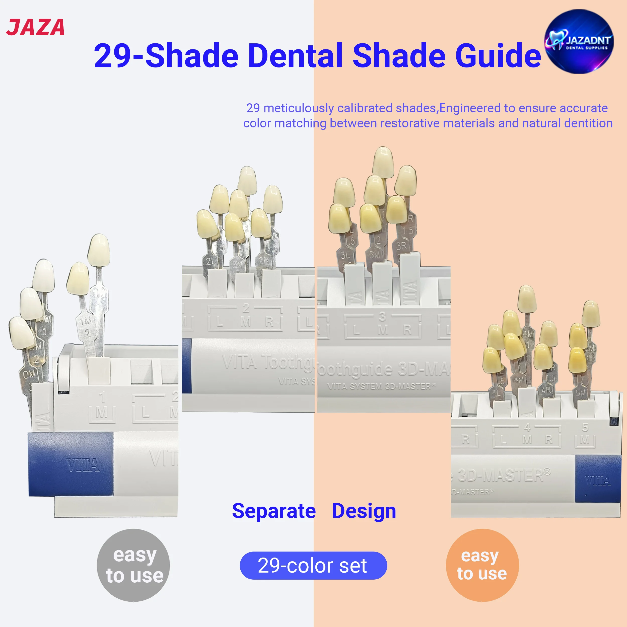 JAZA デンタル 29 シェードガイド プロフェッショナル - Teeth Whitening Shade Guide のレビューと価格