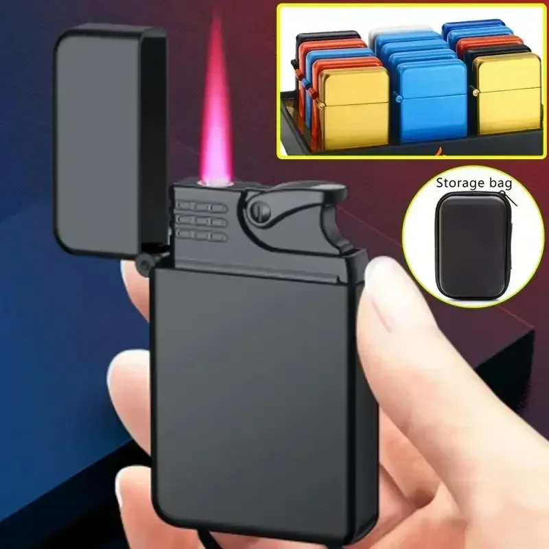 

New Creative Flame Metal Turbo Jet Gas Lighter Windproof Cigarette Lighter Smoking Accessories Gift for Men