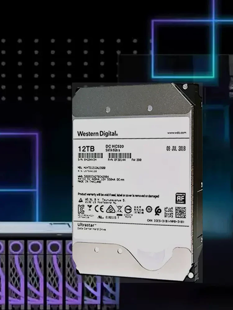 Imagem -03 - Computador Desktop dc Hc520 Enterprise Class Helium Disk Disco Rígido de Monitoramento de Alta Velocidade 7200 a 256m 12tb 12tb