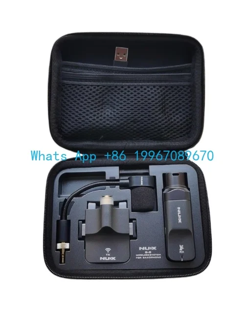 NUX Wireless Microphone,B6 Saxophone Microphone,Wireless Receiver and Transmitter,Plug and Play,Great for Trumpets, Clarinet