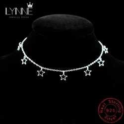 Tobillera con colgante de estrella y corazón para mujer, cadena de plata de ley 925, pulsera de playa, regalo de joyería, nueva moda