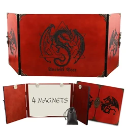 DM Screen-Écran de maître de donjon en bois, D & D inspectés, écran personnalisé, cadeau de donjon et de dragons artisanaux, dés du MDN, jeux GM