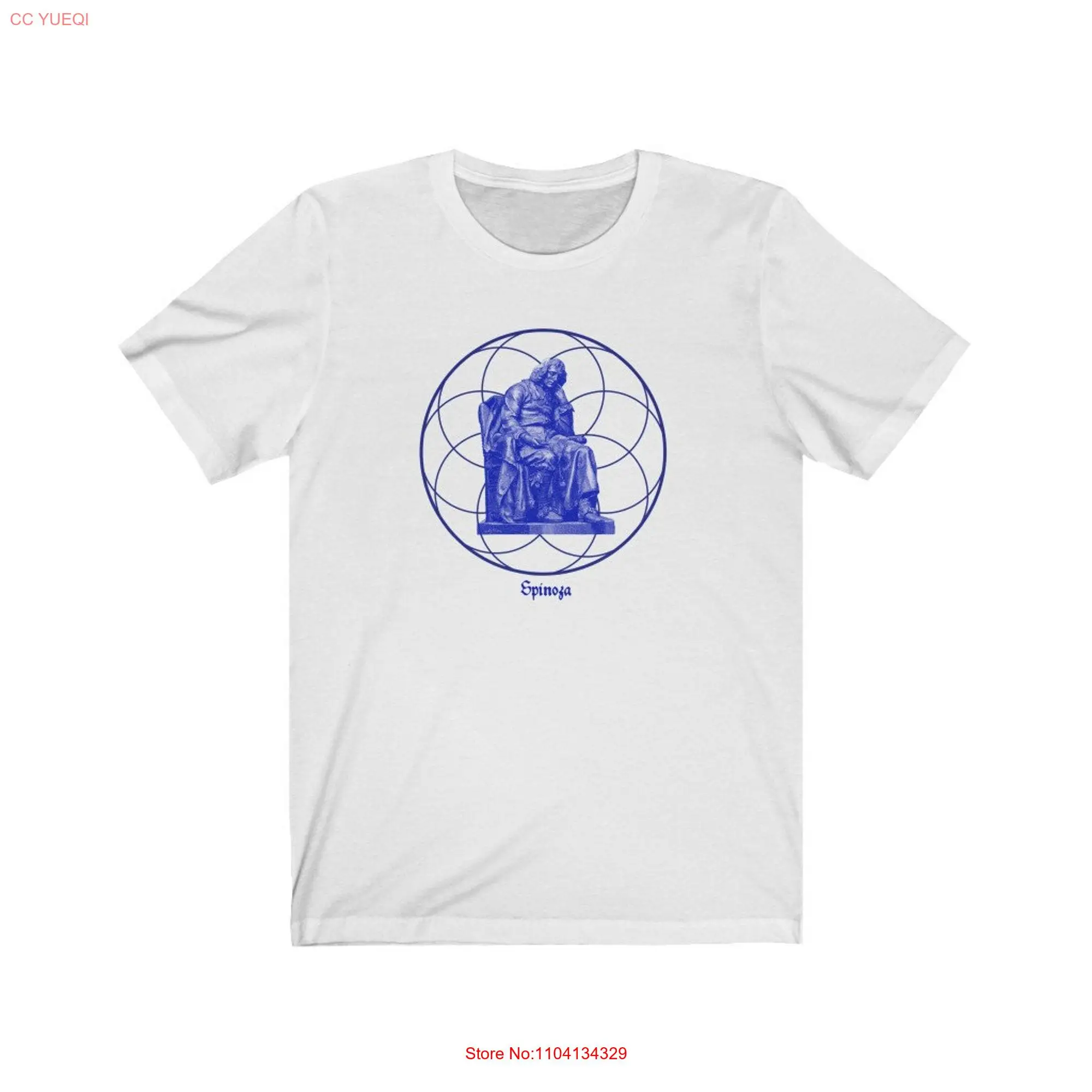 Spinoza Seated Philosophy T shirt long or short sleeves