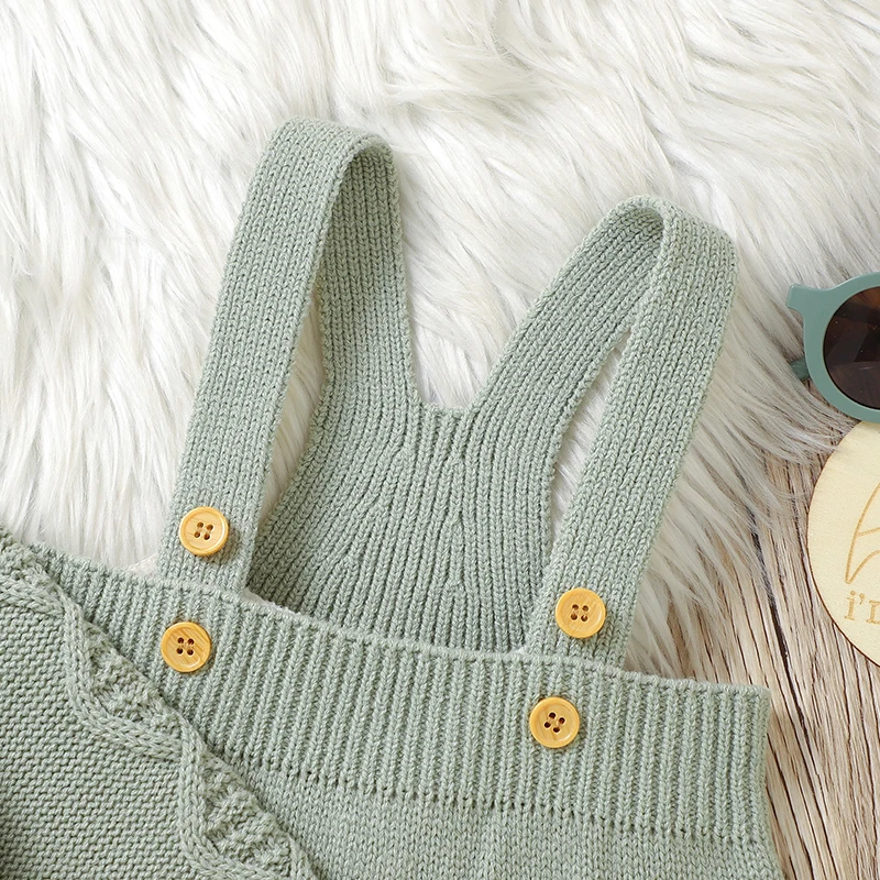 Baby Clothes Set Knit Infant Girl Boy Sweater Long Sleeve +Romper Sleeveless Autumn Newborn Child Cardigan +Jumpsuit 2PC Fashion