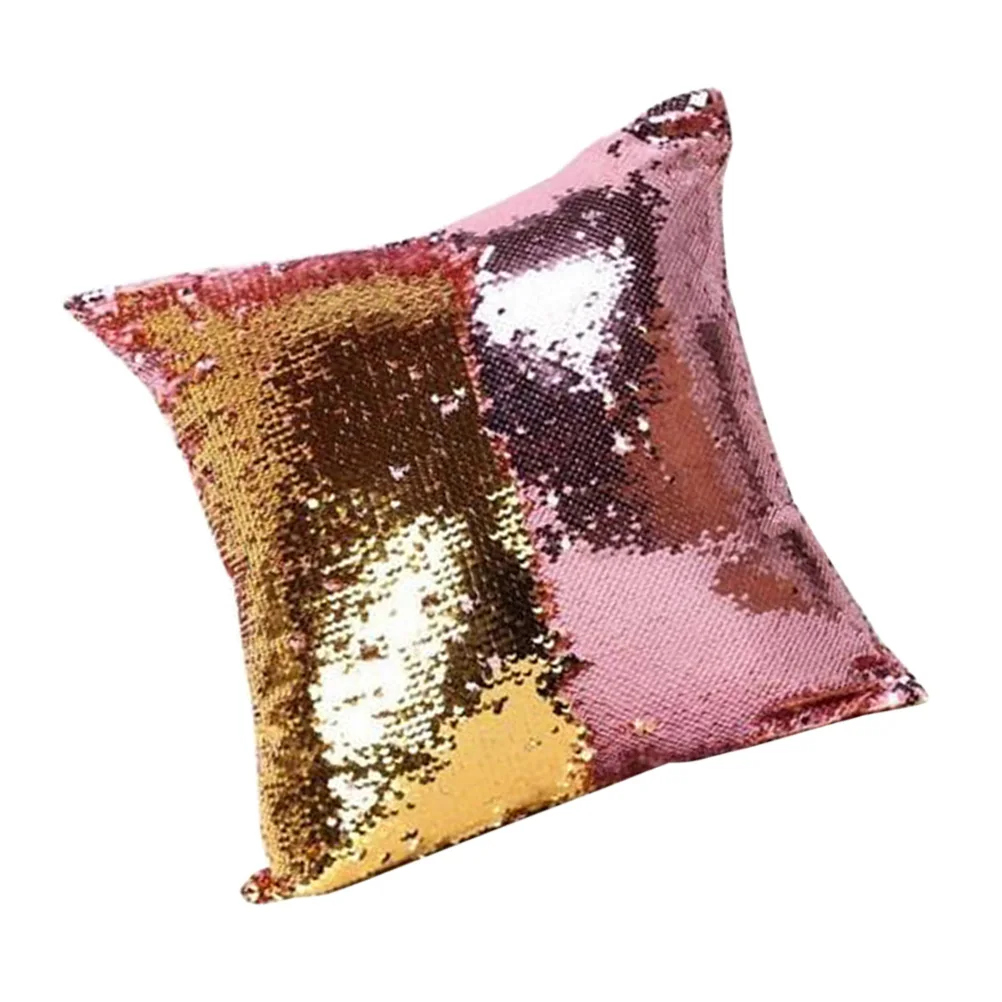 

Color-changing Sequin Pillow Case Pillows Sequins Cushion Cover Flash Glitter Covers Throw