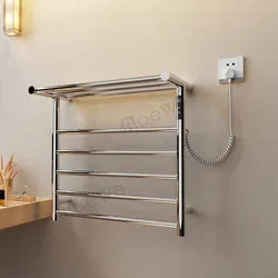 stainless intelligent towel warmer rack bathroom accessories electrothermal heated   electric  dryer rail