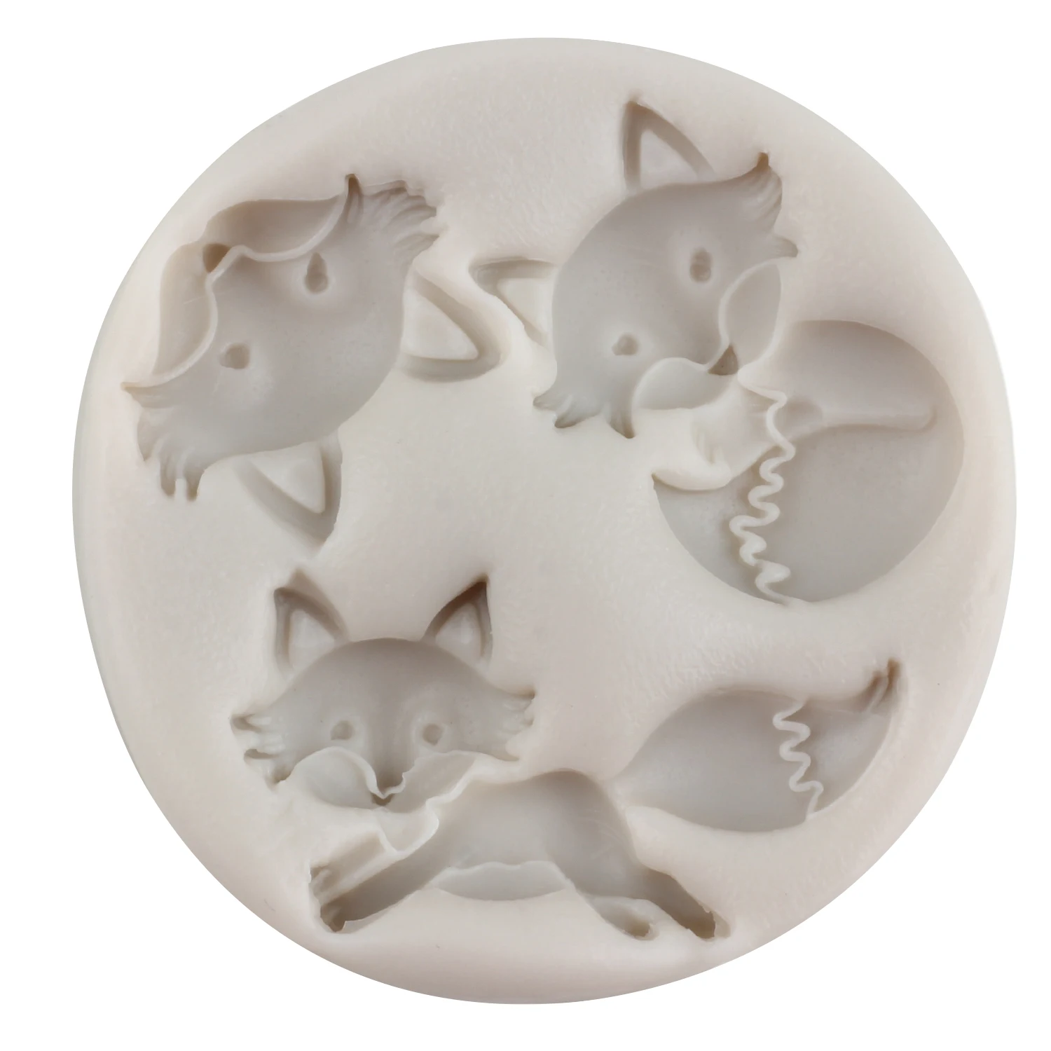 Baby Birthday Cute Fox Head Fondant Cake Decorating Tools Animals Cupcake Topper Silicone Molds Candy Chocolate Gumpaste Moulds