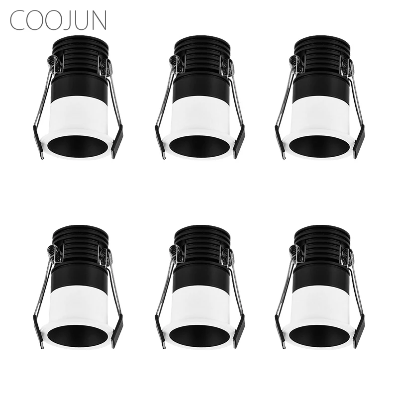 COOJUN Mini Spotlight Led Recessed Gypsophila Cat Eye Downlight 3W Opening Hole 35 Anti-glare Indoor Ceiling Lamp