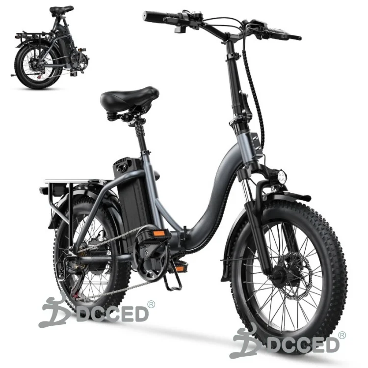 

20-дюймовый складной электровелосипед 500 Вт 48 В электрический велосипед с толстыми шинами складной электрический велосипед для взрослых