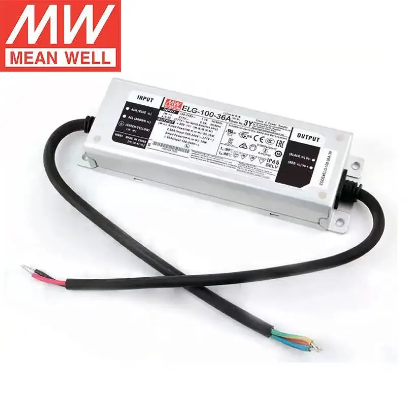 

TaiWan MEANWELL ELG-100-36A-3Y Constant Voltage LED lighting Driver Buit-in active PFC Function AC-DC indoor outdoor