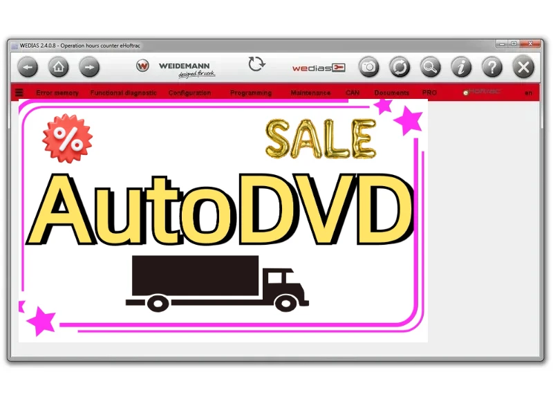 

AutoDVD WEIDEMANN DIAGNOSTIC WEDIAS 2.4 [2024]