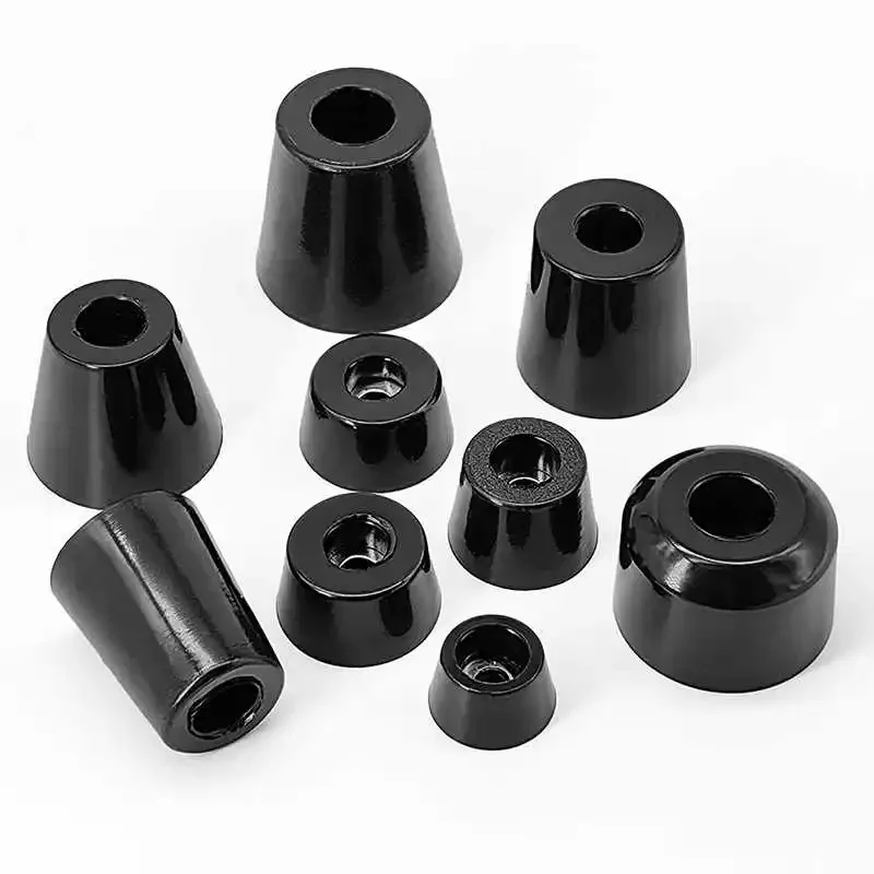 4-20Pcs 21-35mm Black Rubber Foot Pad Cone-Shaped Shock-Absorbing Speaker Foot Nail 11MM-20MM Table Chair Leg Furniture Hardware