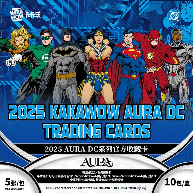 New Genuine Kakawow 2025 AURA DC Series Trading Cards Super Hero Classic Limited Edition Cartoon Numbered Signed Trading Card