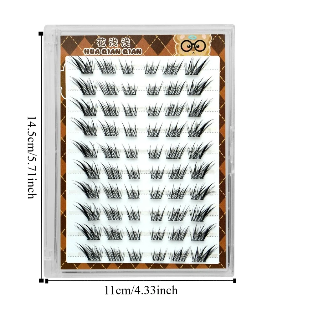 Flauschige gefälschte Cluster-Wimpern, DIY-Make-up-Tools, selbstklebende Wimperncluster, langlebig, wiederverwendbar, selbstklebend, falsche Wimpern