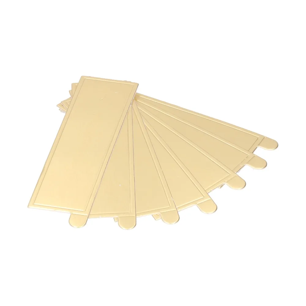 100pcs Mini Rectangle Mousse Cake Boards Cardboard Food-Grade Cupcake Base Coasters Handle Cake Baking Board Birthday Party