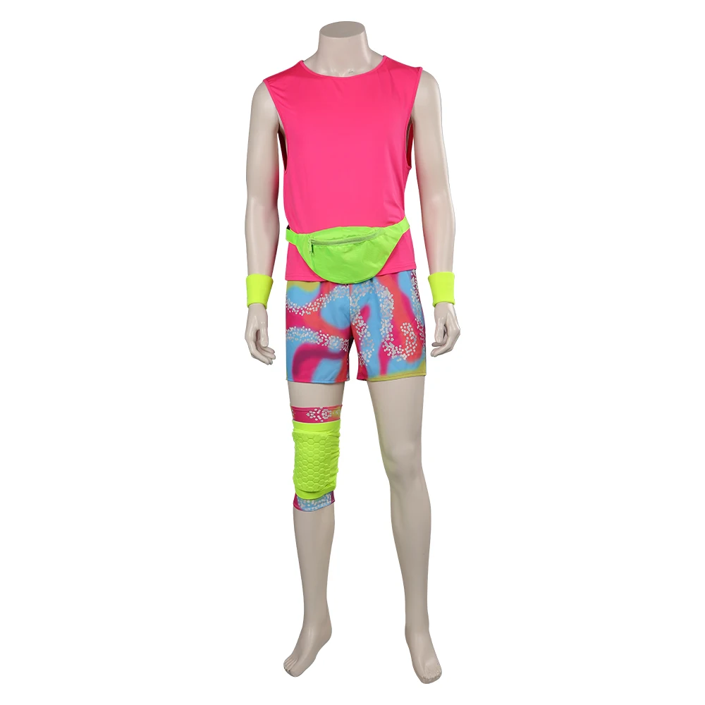 Costume de cosplay Ken pour adultes et enfants, vêtements de sport d'été, maillot de plage pour hommes et enfants, sacs de taille, vêtements de plage pour garçons et filles, fête d'Halloween, trempé