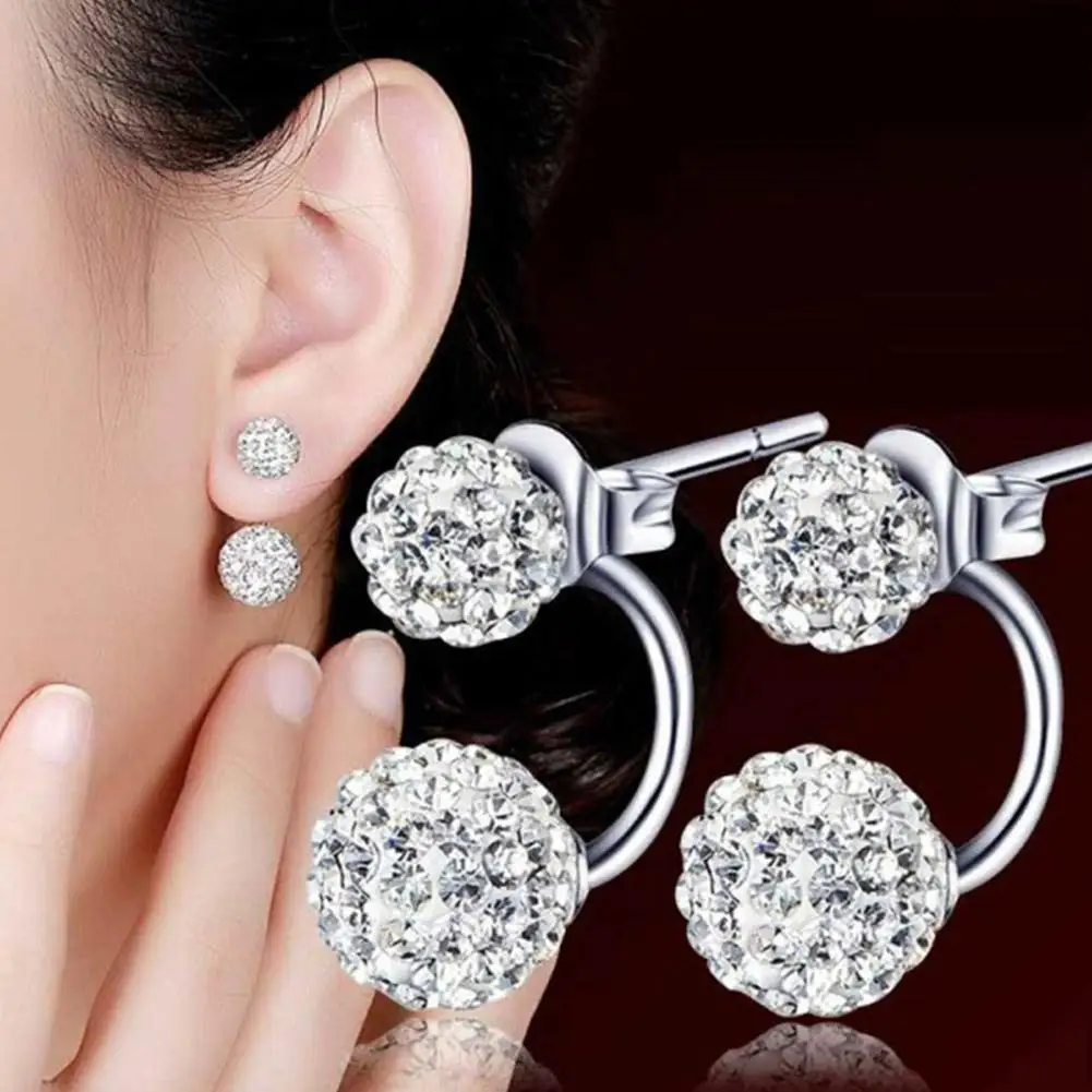 Silver Stud Earrings With Crystal Aaa Cz Stone Modern Accessories Women Versatile Earrings Stud Shumbala 2024 Fashion Desig K8w6