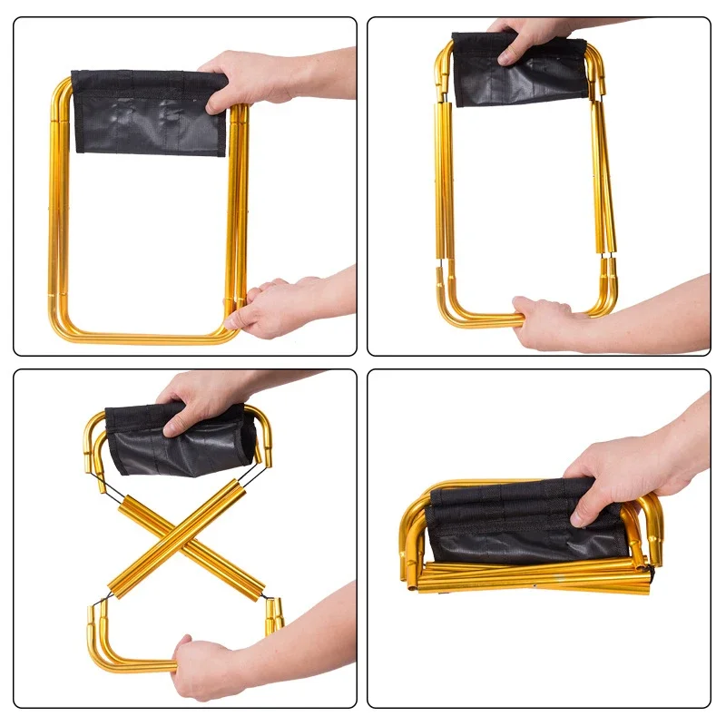 Outdoor Folding Seat Aluminium Portable Subway For Train Travel Picnic Camping Fishing