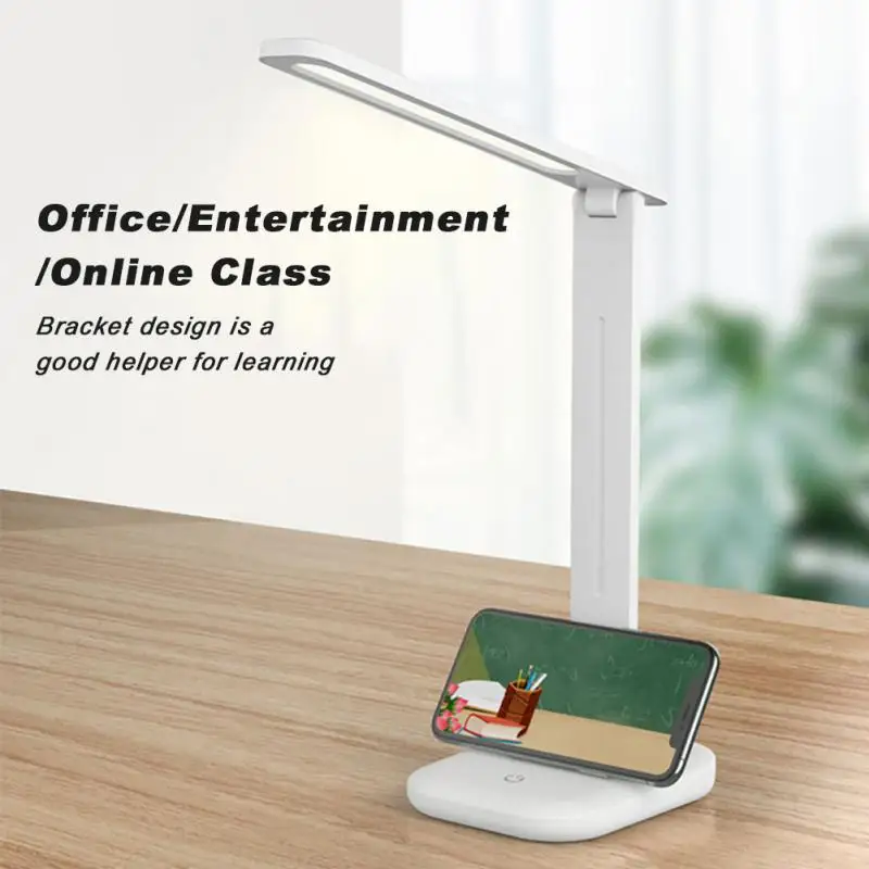 Imagem -03 - Dobrável Table Led Desk Lamp Stepless Dimmable Toque Leitura de Cabeceira Proteção para os Olhos Night Light Usb Chargeable tipo