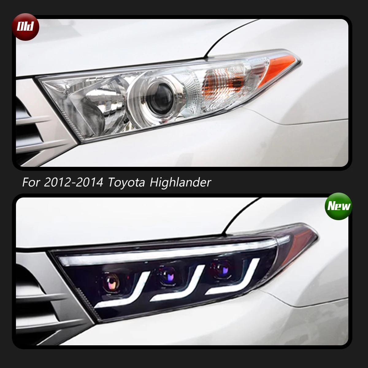 TYPY Car Headlights For Toyota Highlander 2012-2014 LED Car Lamps Daytime Running Lights Dynamic Turn Signals