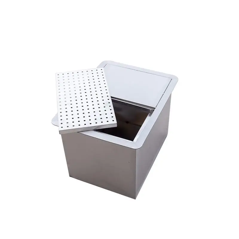 Video factory inspection stainless steel ice storage tank countertop embedded ice cube ice bucket thermal insulation refrigerate