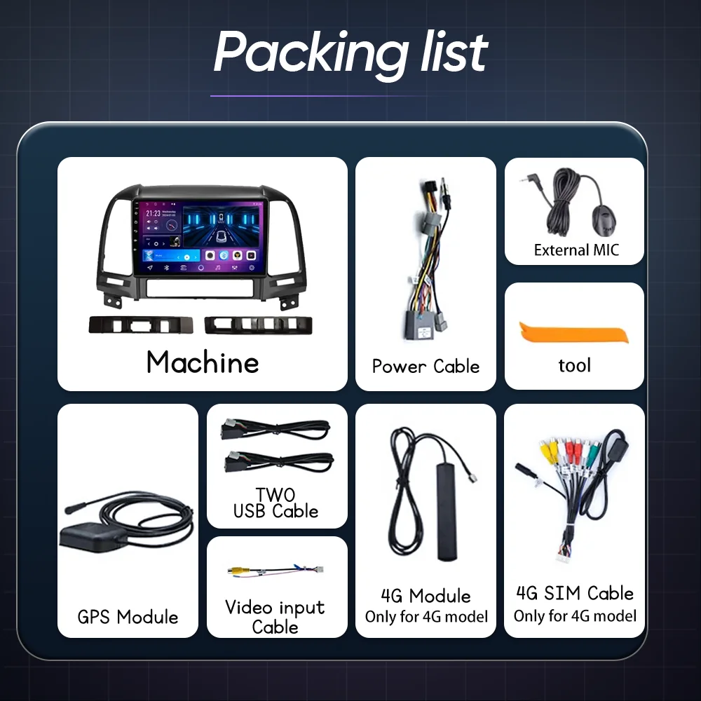 Android Carplay Auto Radio Für Hyundai Santa Fe 2 2006 2007 2008 2009 2010 2011 2012 Auto Multimedia Player Stereo DSP 2DIN DVD