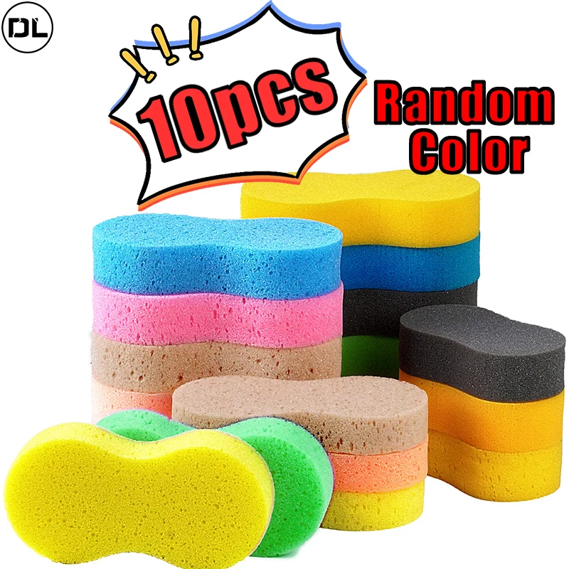 10pcs High-density Moto Washing Sponges Large Honeycomb 8-shaped Sponges Block Car Cleaning Waxing Tools Cleaning Accessories