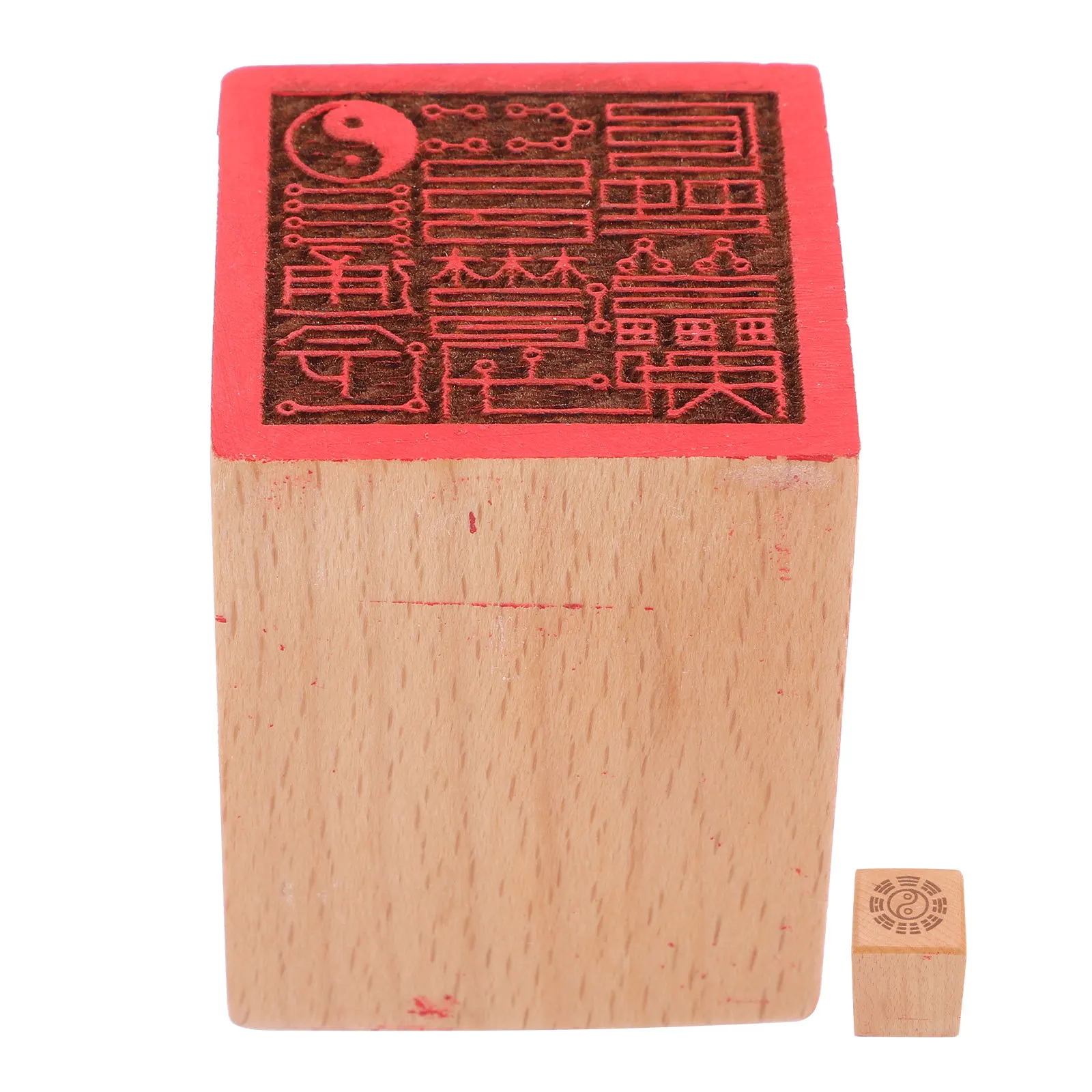 

Wooden Buddha Stamp Vintage Chinese Seal For Diy Craft Gift Bag Label Decorative Home Accessory Sturdy Reusable Desktop