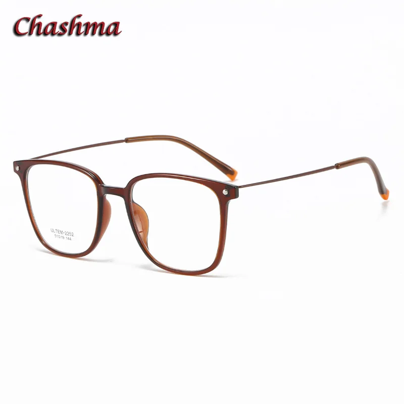 Chashma Square Glasses Prescription Lenses Teens Ultem Light Frame Men Flexible Optical Eyewear Students Women Spectacles Female