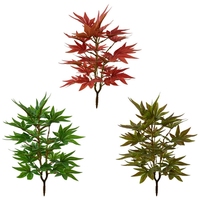 Artificial Maple Leaf Green Plant Bonsai Home Decor Bunch Halloween Thanksgiving Green Plant Vase Flower Arrangement Ornament