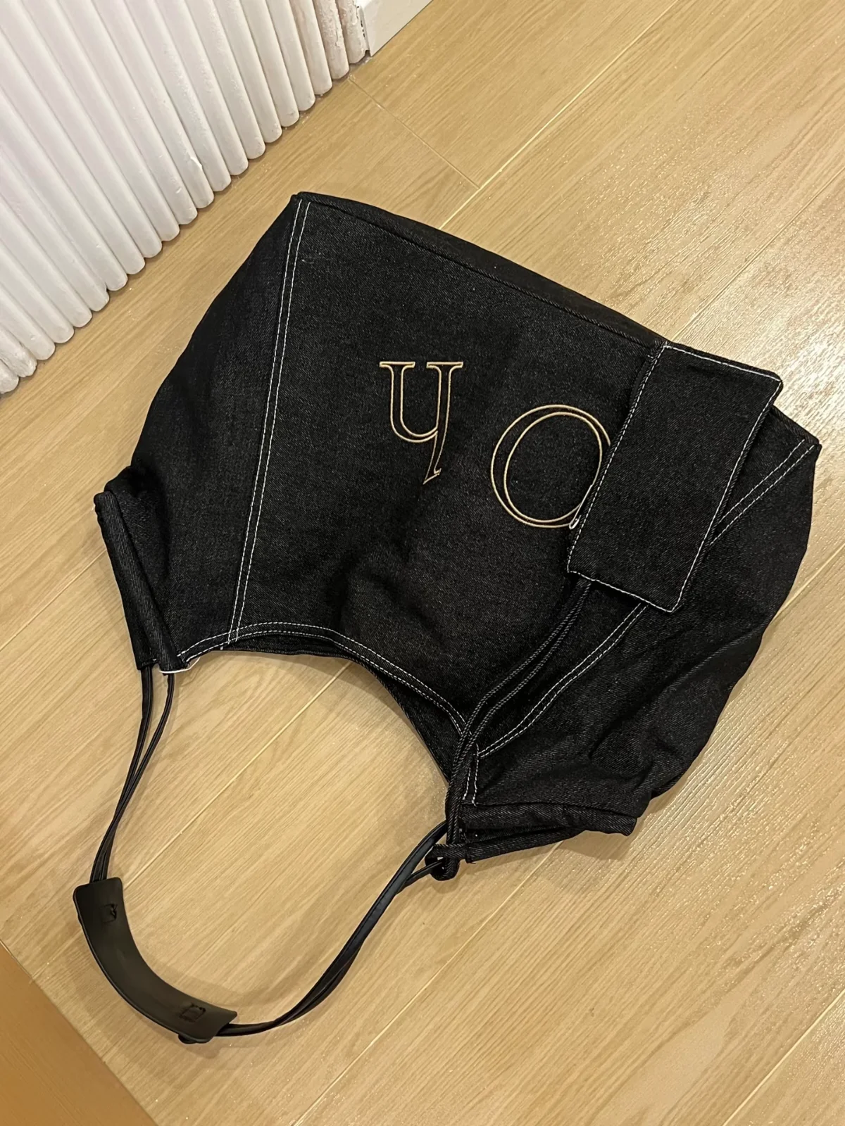 Retro Korean Style Large Capacity Denim Tote Bag Women's 2026 New Casual Embroidery Single Shoulder Underarm Bag Commuting