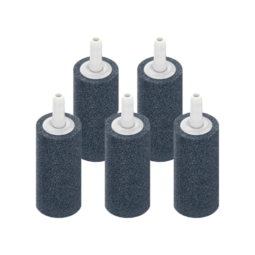 10Pcs Aquarium Bubble Stone Cylinder Shape Airstones For Fish Tank Aerator Pump Hydroponics Oxygen Diffuser 1 Inch