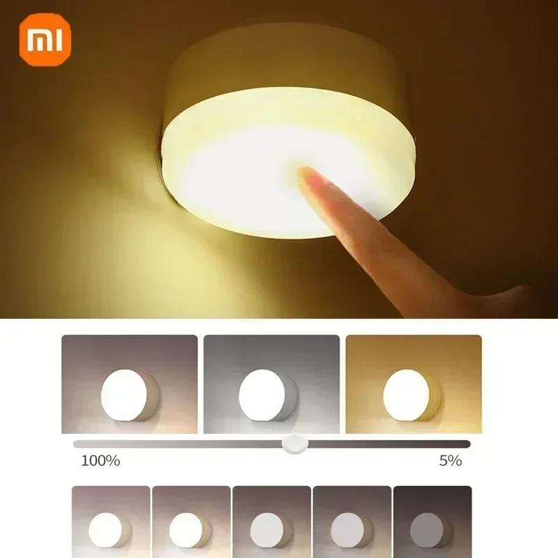 Xiaomi Night Light With Touch Motion Sensor 500mAh Battery USB Rechargeable Night Lamp For Room Bedside Table Decoration