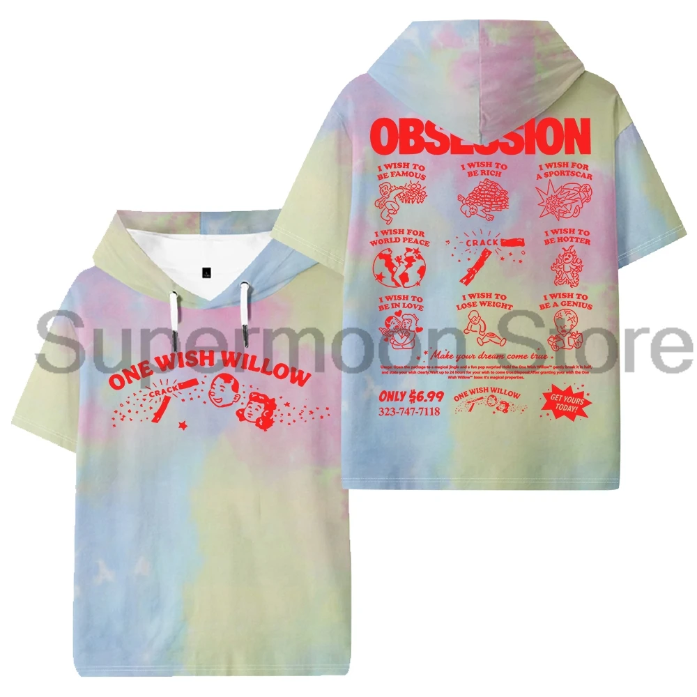 Horror Movie Obsession One Wish Willow Hooded T-shirt Short Sleeve Polyester Tee Men Women Outdoor Streetwear Tops