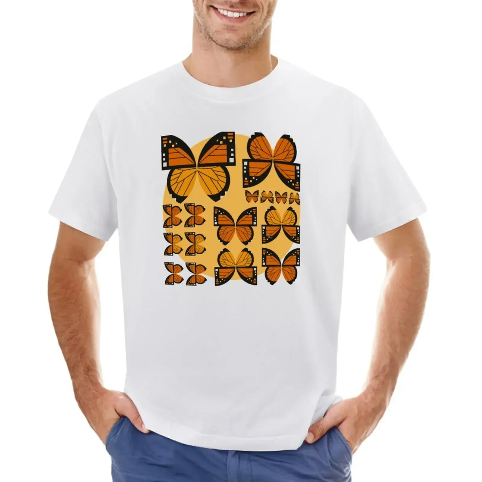 Monarch butterfly (Danaus plexippus) T-shirt tops sublime mens graphic t-shirts funny