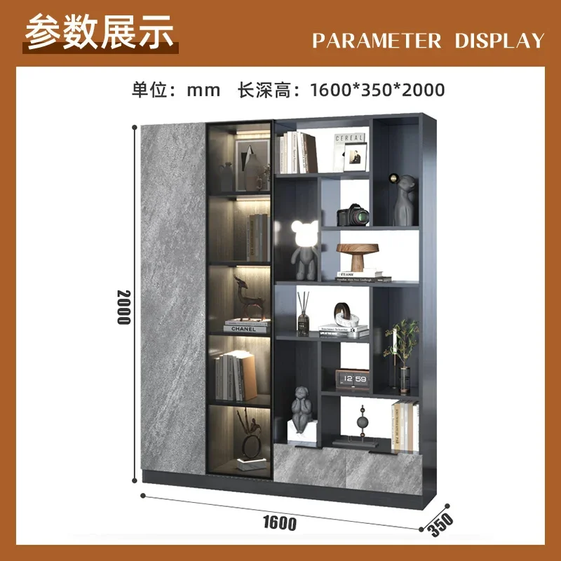 Luxury solid wood bookcase partition cabinet screenmodern simple room