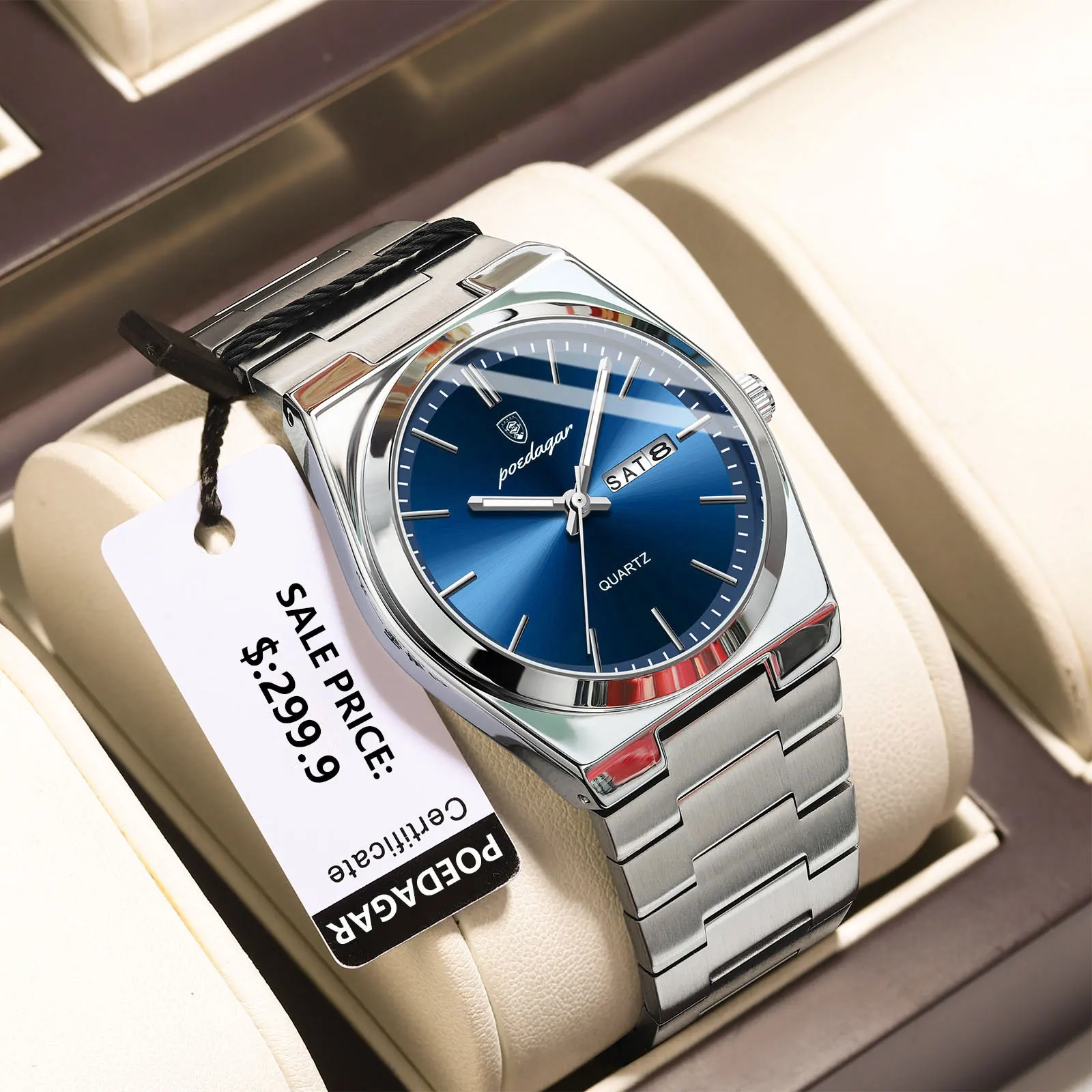 POEDAGAR Luxury Watch for Men, Waterproof