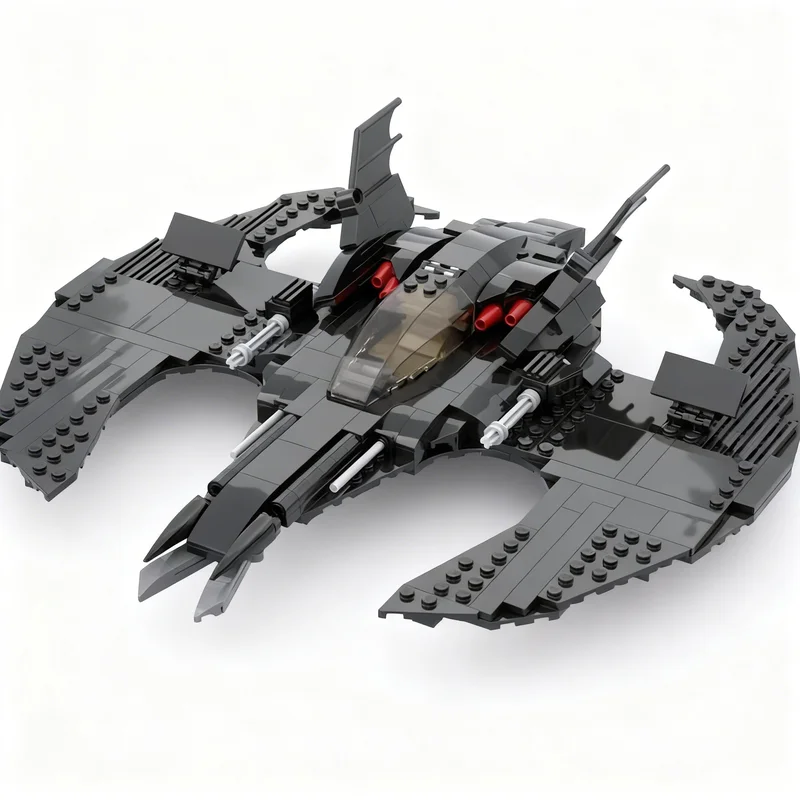 478pcs MOC Batwing Tim Burton Version Super Heroes DC Bat Model Building Blocks Construction Toy Christmas Gift Display Brick view 3