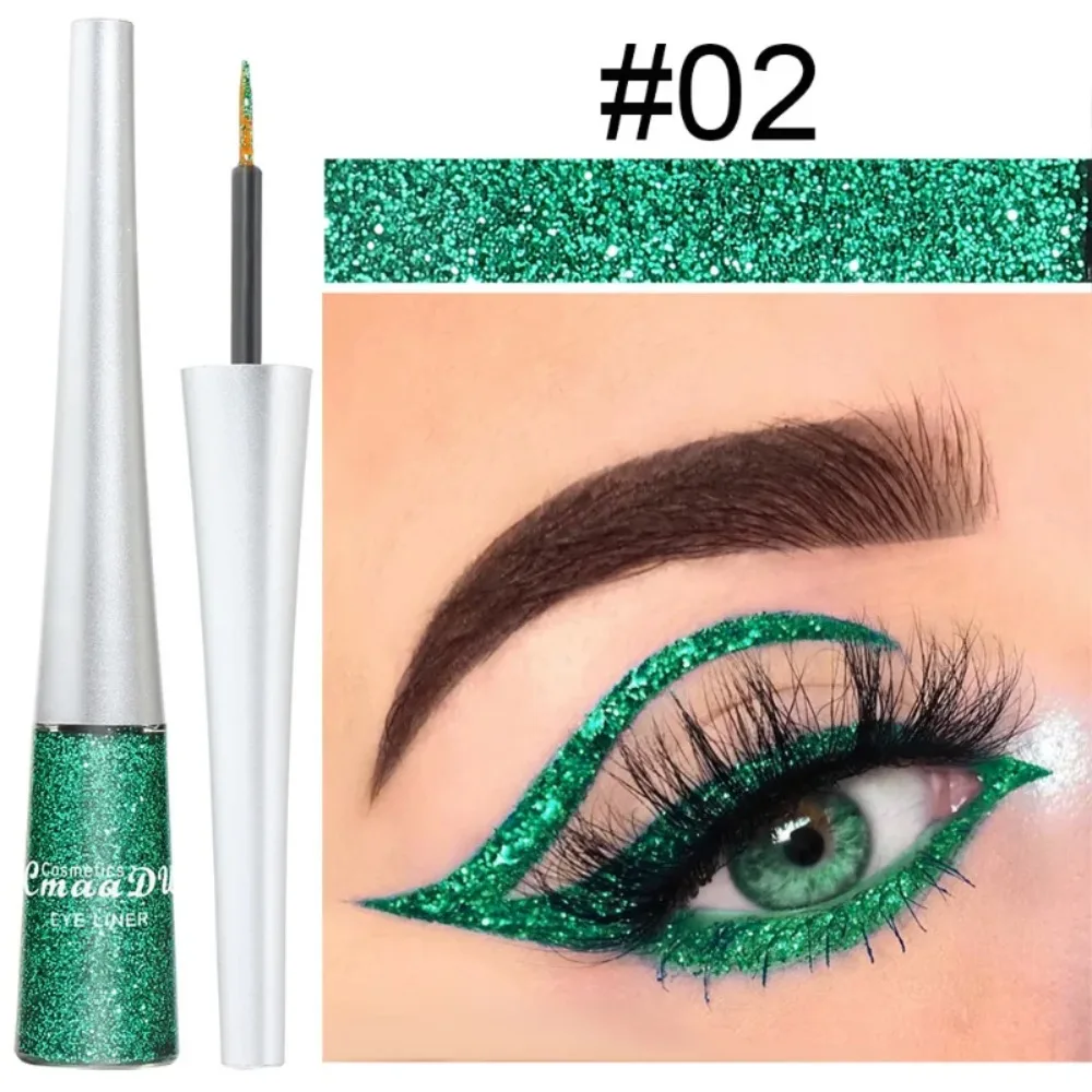 Crayon Eyeliner liquide pailmétrage nacré, diamant brillant, stylo eye-liner liquide, fard à barrage durable 16 couleurs, maquillage des yeux