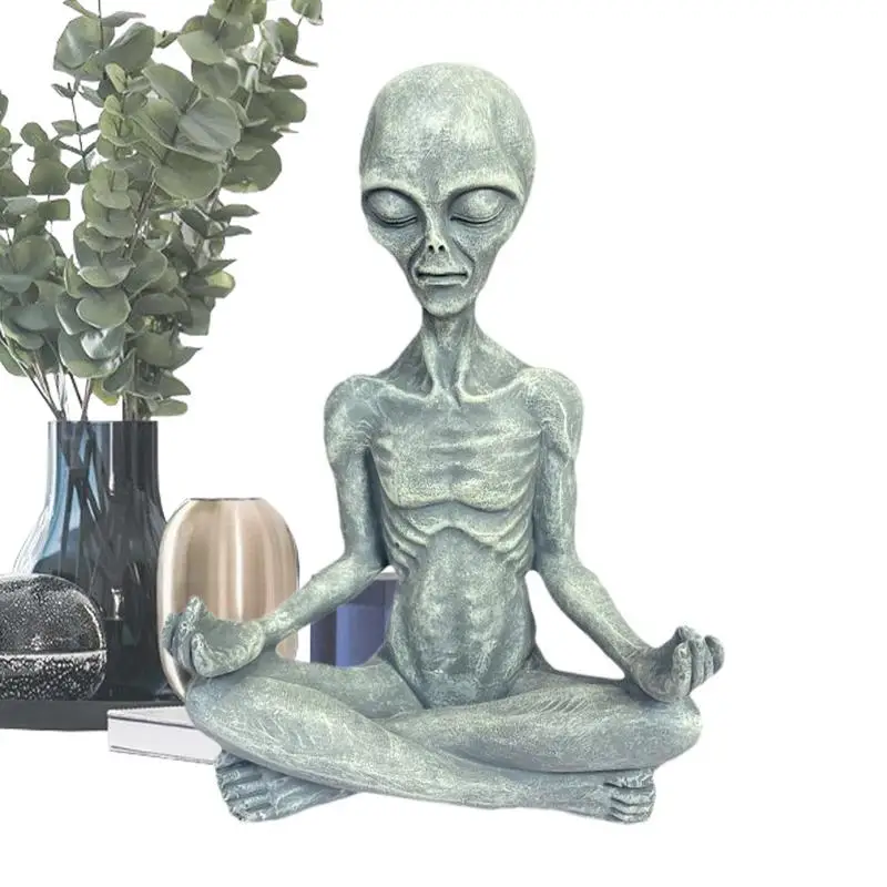 

Outdoor Space Alien Ornaments Garden Resin Statue Figurine Home Decoration Garden Yard Decoration Outdoor Miniatures