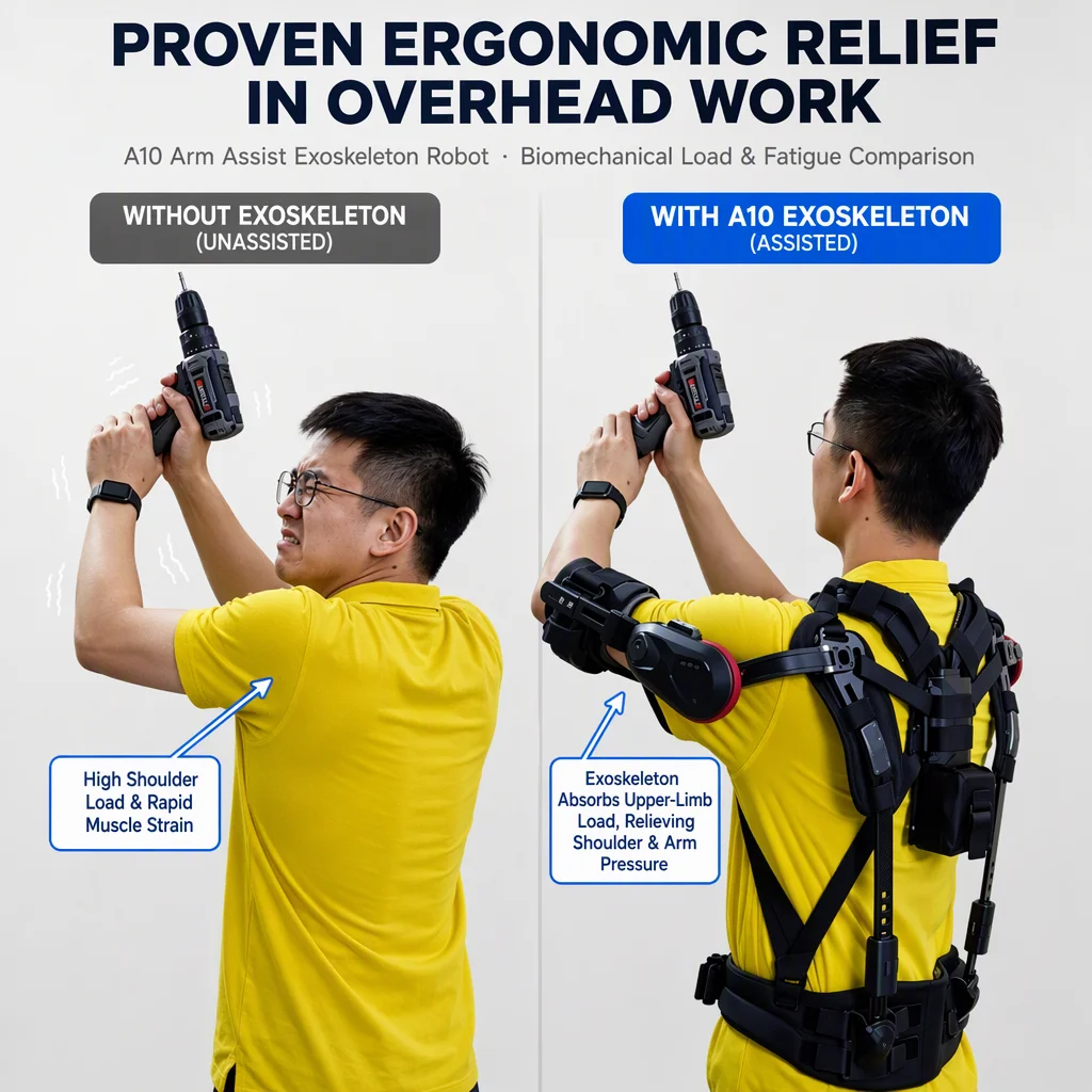 AA EXO TECH Enhanced Aluminum Arm Strength Mobile Wearable Industrial Upper Body Exoskeleton Security For Secure Handling