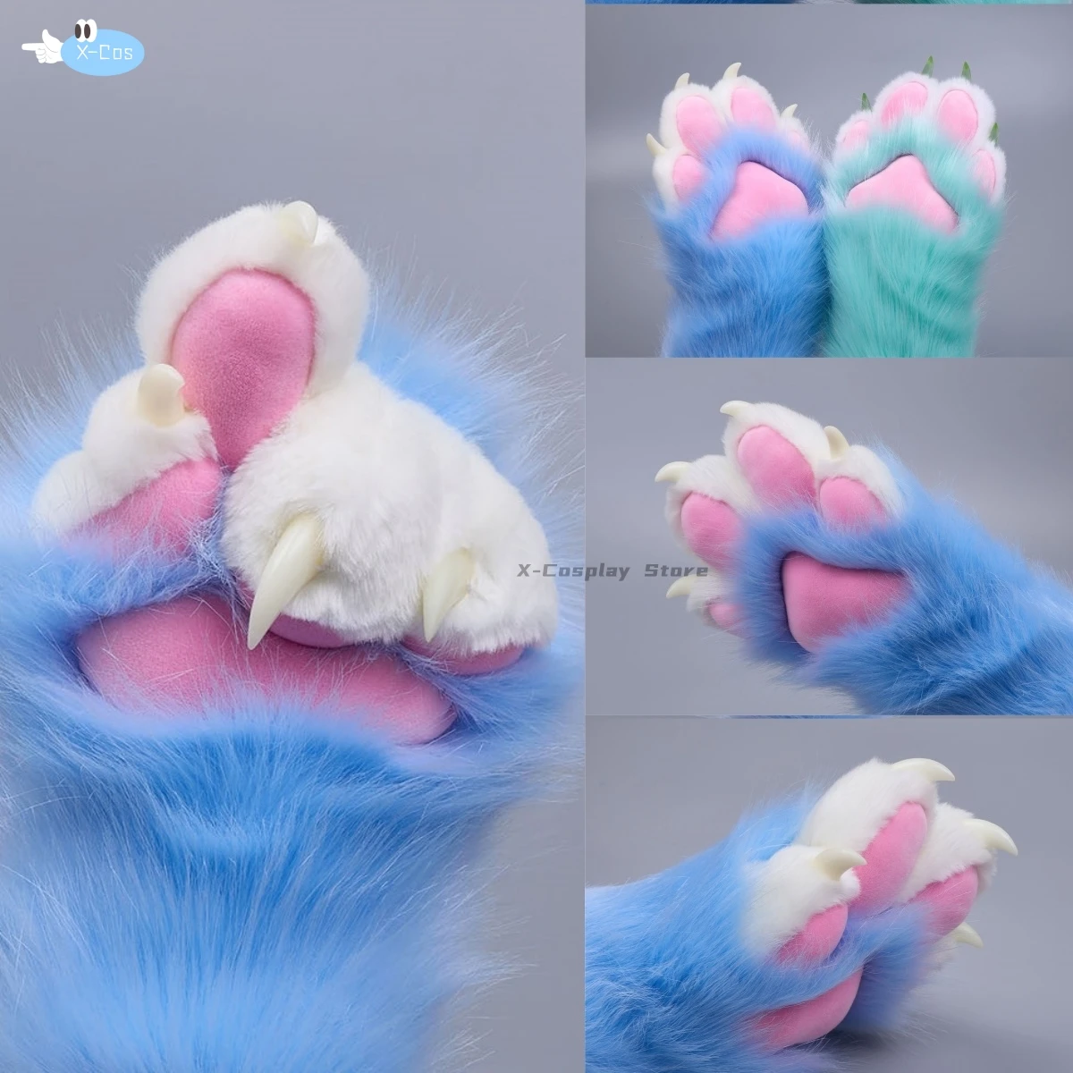 

Furry Paw Gloves Cosplay Costumes Cat Sheep Claw Rabbit Fursuit Animal Claw Cute Furry Animal Claw Cat Claw Gloves