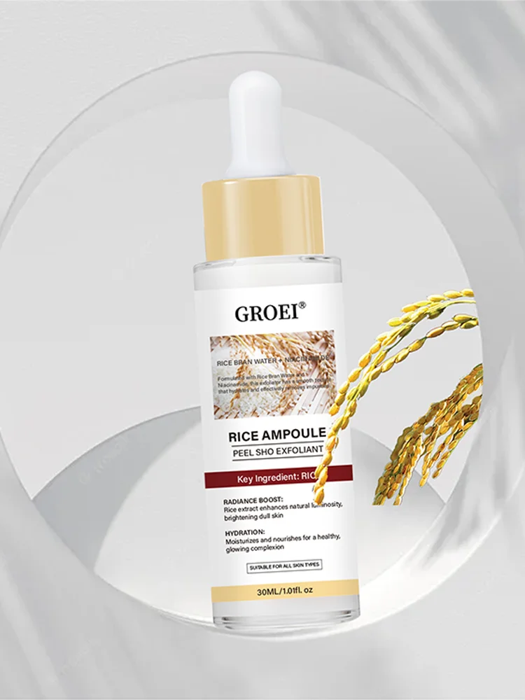 Peel Shot Ampule Set Toner de riz Essence hydratante pour le visage peau brillante eau-huile équilibrage Essence revitalisante matité de la peau