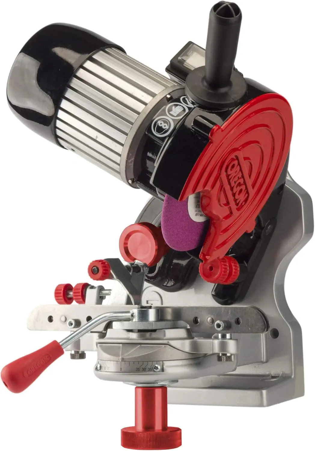 Professional Compact 120-Volt Bench Grinder, Universal Saw Chain Sharpener, for All Chainsaw Chains