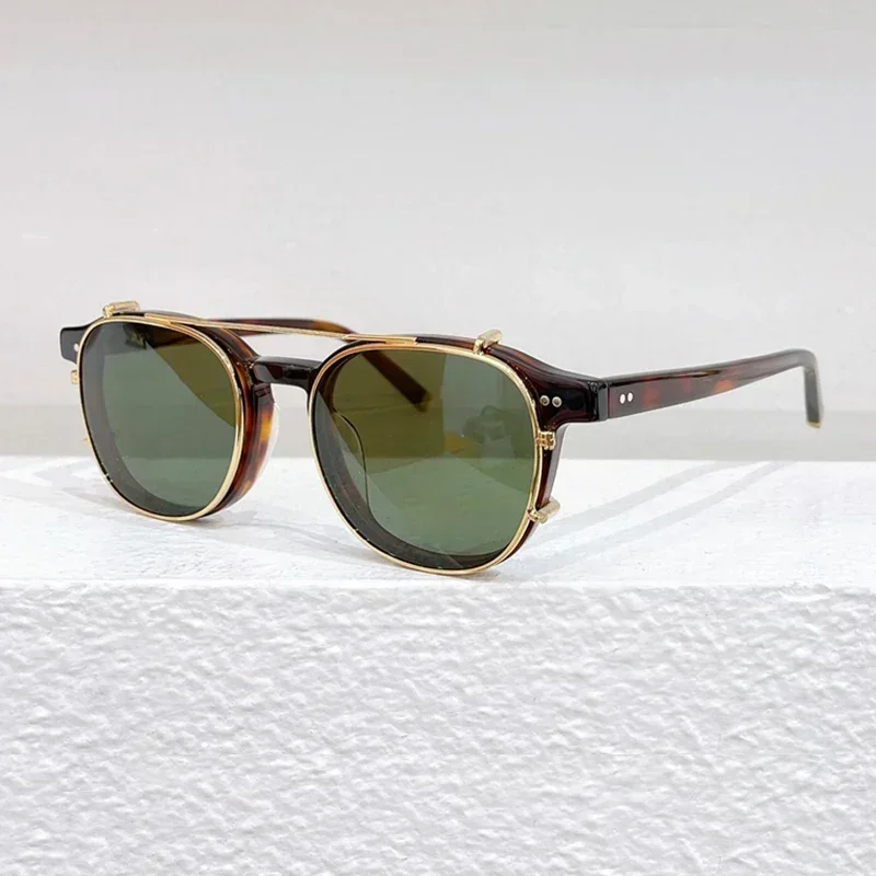 

High Quality Clip On Sunglasses For Man Women Johnny Depp Lemtosh Polarized Vintage Acetate Sun Glasses Designer Brand ARTHUR