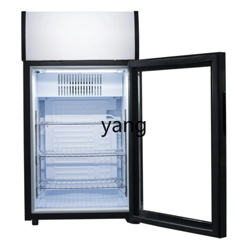 Yjq Dual-Purpose Display Cabinet Vertical Beverage Hot and Cold Milk Refrigerated Heating Thermal Insulation Commercial