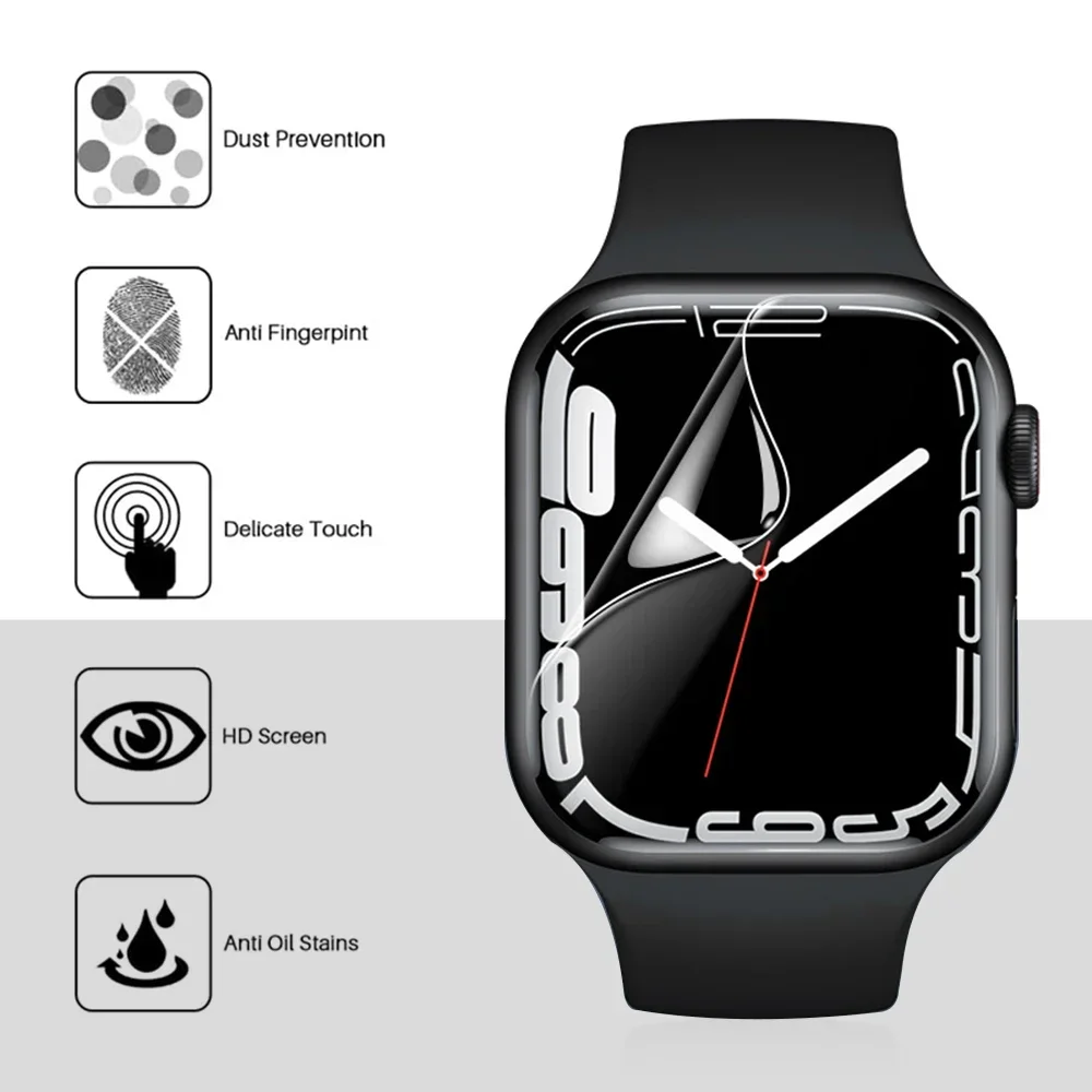High Quality Flexible Film for Apple IWatch Ultra 2 3 49MM Series 11 10 9 8 7 6 5 4 SE 46mm 42mm 45mm 44mm 41mm Screen Protector
