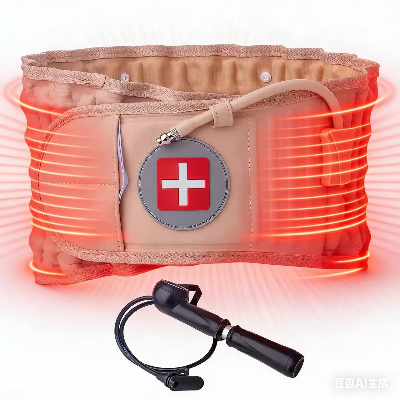 

Надувной пояс для поддержки поясницы для взрослых, регулируемый фиксирующий ремень для вытяжения позвоночника (для мужчин и женщин)