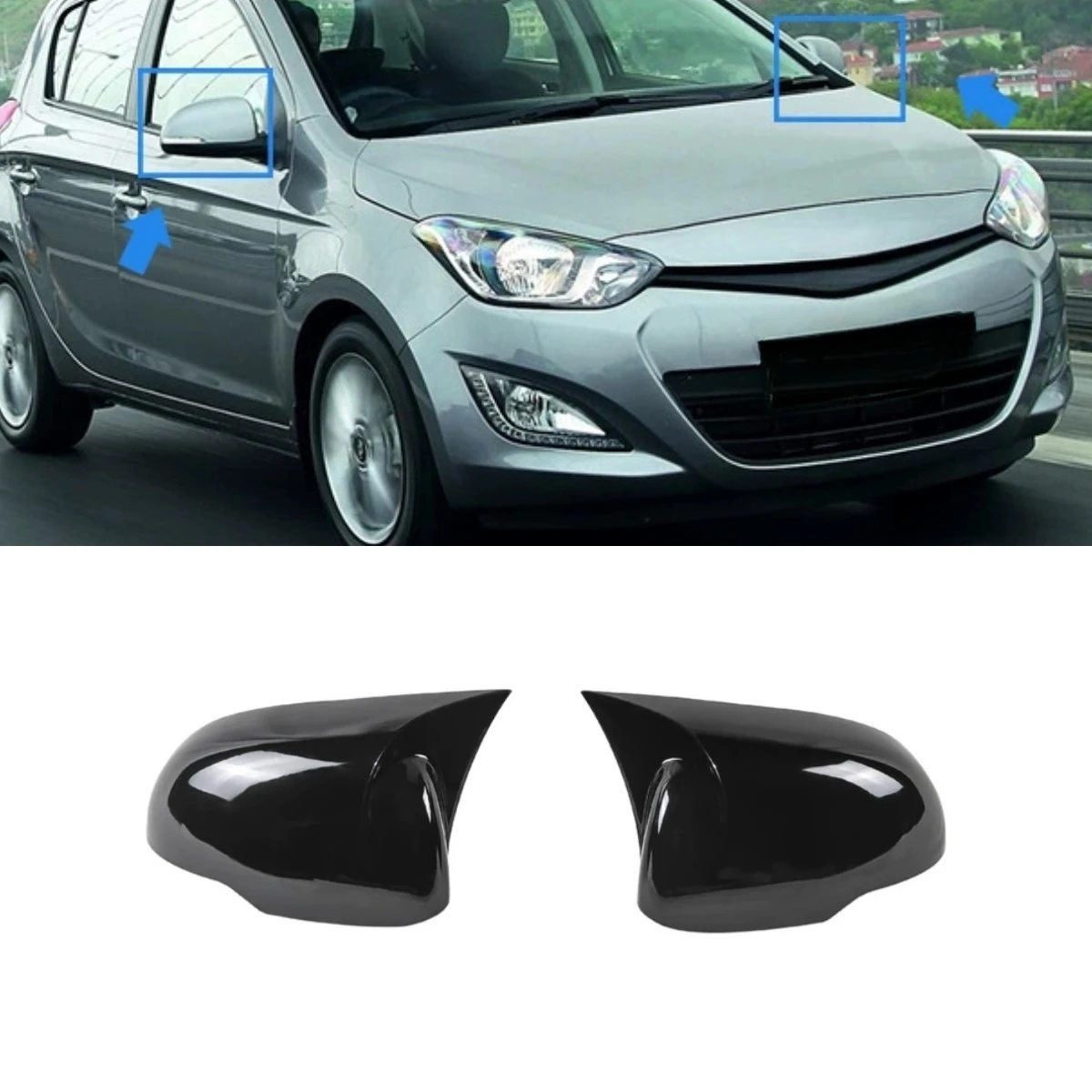 

Car Rearview Cover Protect Side Mirror Cover Rearview Side Mirror Cover For Hyundai I20 2012-2013 Body Kit Car Accessories